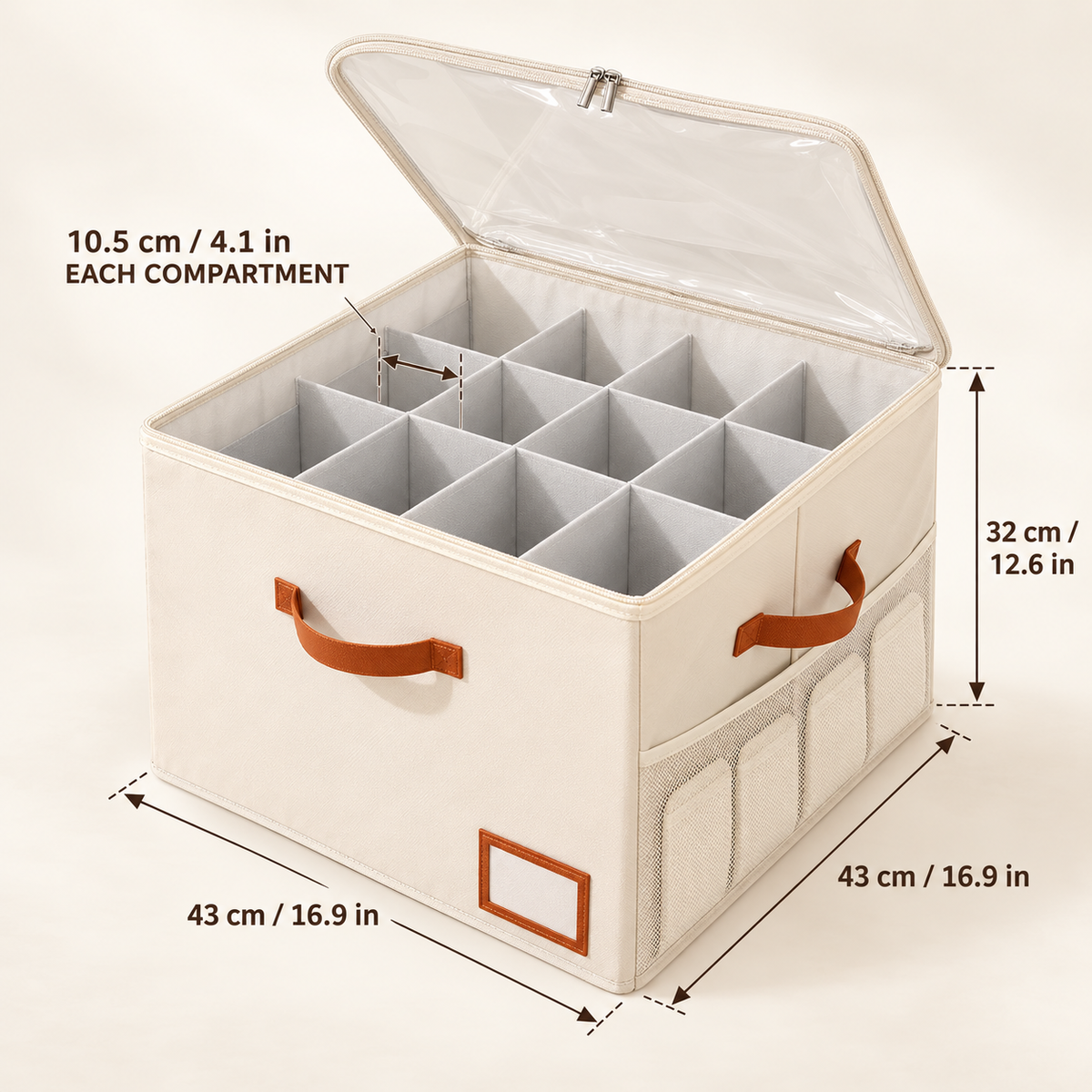 👟16-Slot Oxford Cloth Shoe Organizer with Clear Zippered Lid🔥