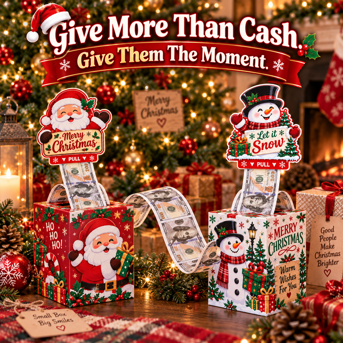 Christmas Pull-Out Cash Gift Box