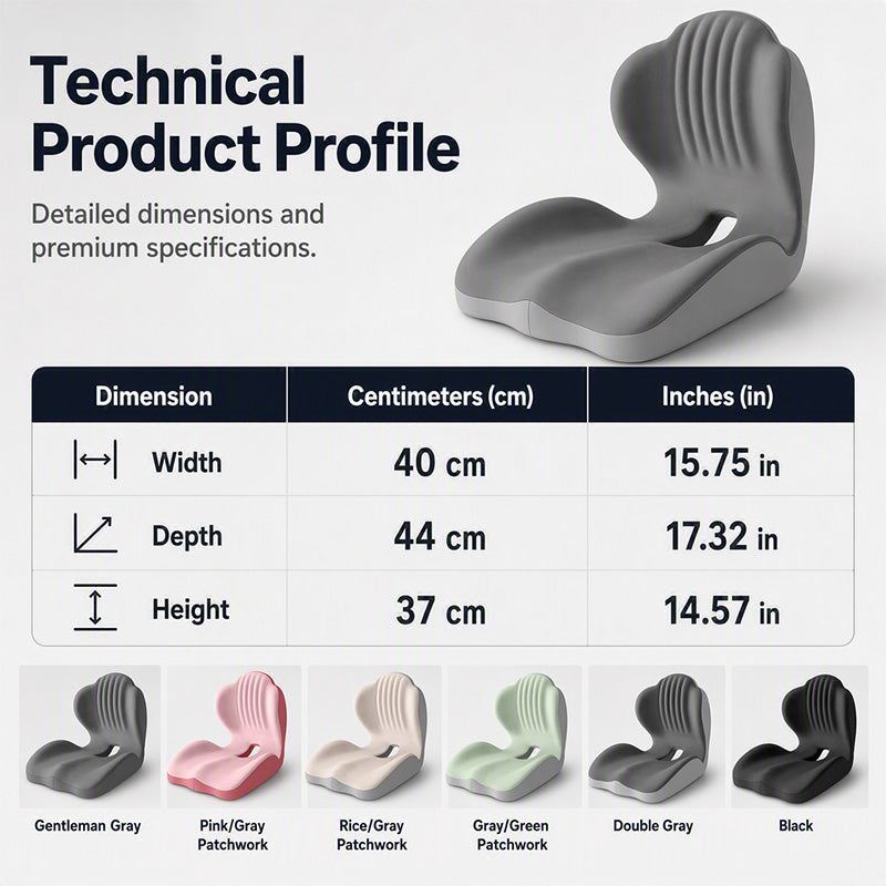 π 2026 Sale β Over 47,300 Sold!πͺ Ergonomic Memory Foam Seat Cushion with Back Support