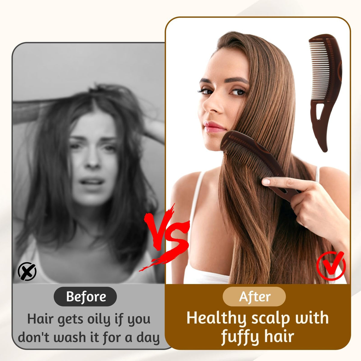 Hollow Tooth Dandruff Comb