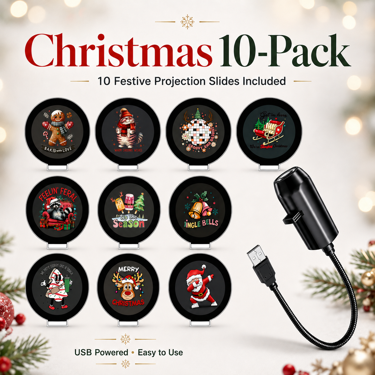 🌲👻60,000+ Sold-Plug & Play HD Holiday Projector for Christmas & Halloween Decor