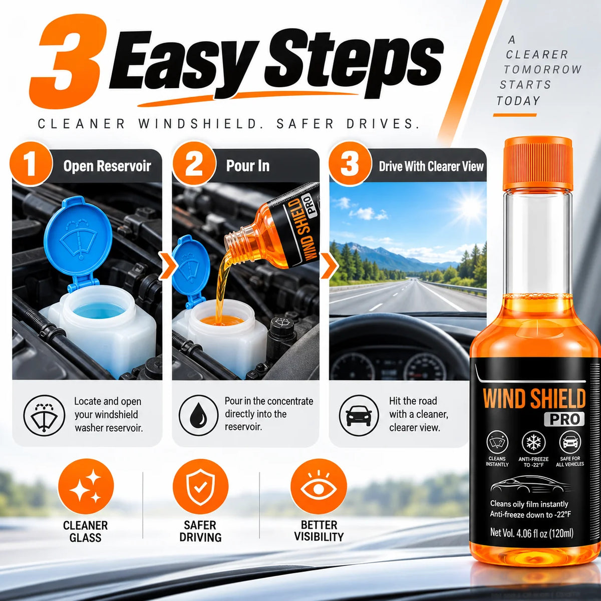 🔥Hot Sale-49% OFF🔥Windshield ProConcentrate - ClearerGlass, Cleaner Vision inAny Season
