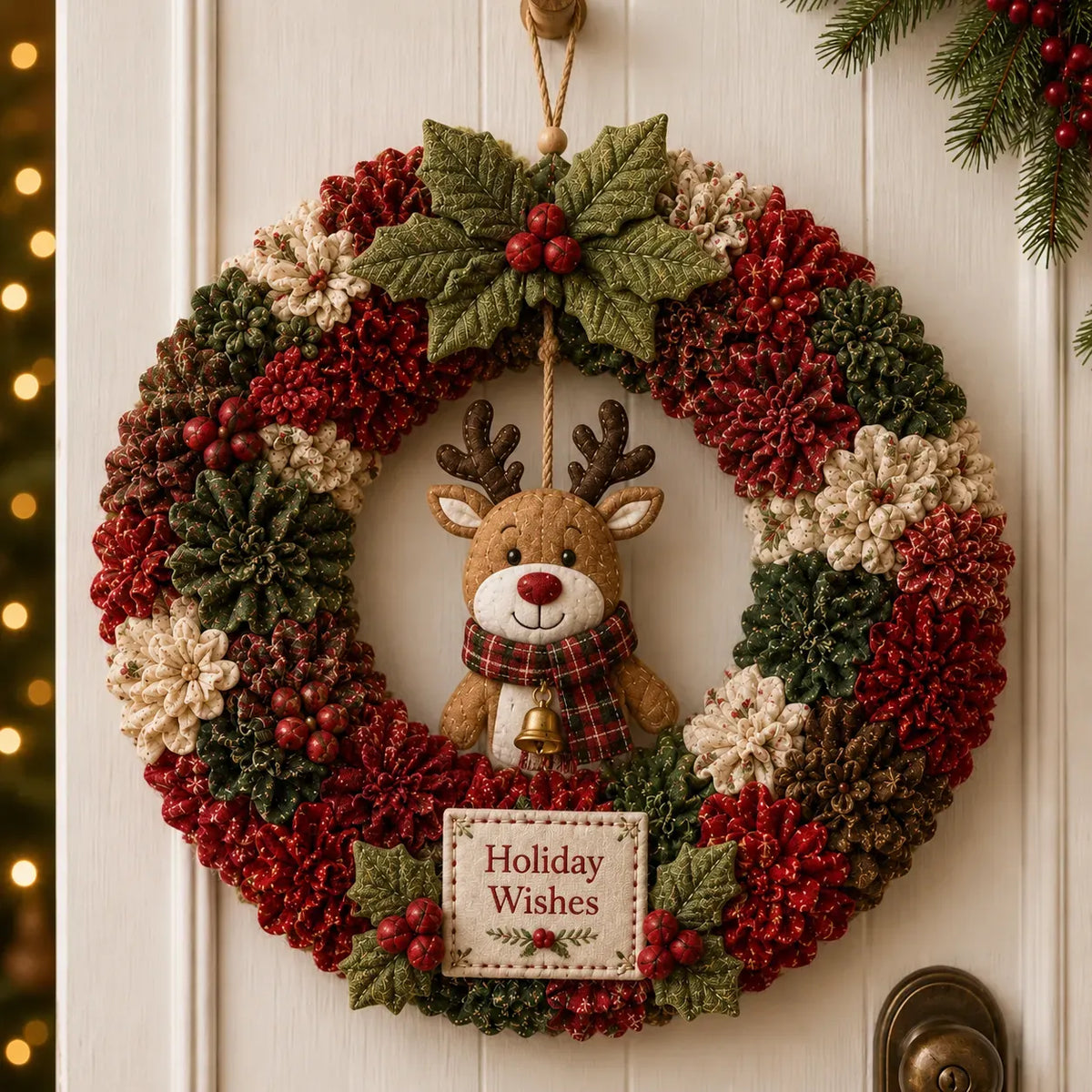🎄 LAST DAY 50% OFF ✨ Make A Christmas Wreath You'll Be Proud To Display ❤️ 3D Fabric Poke DIY Kit