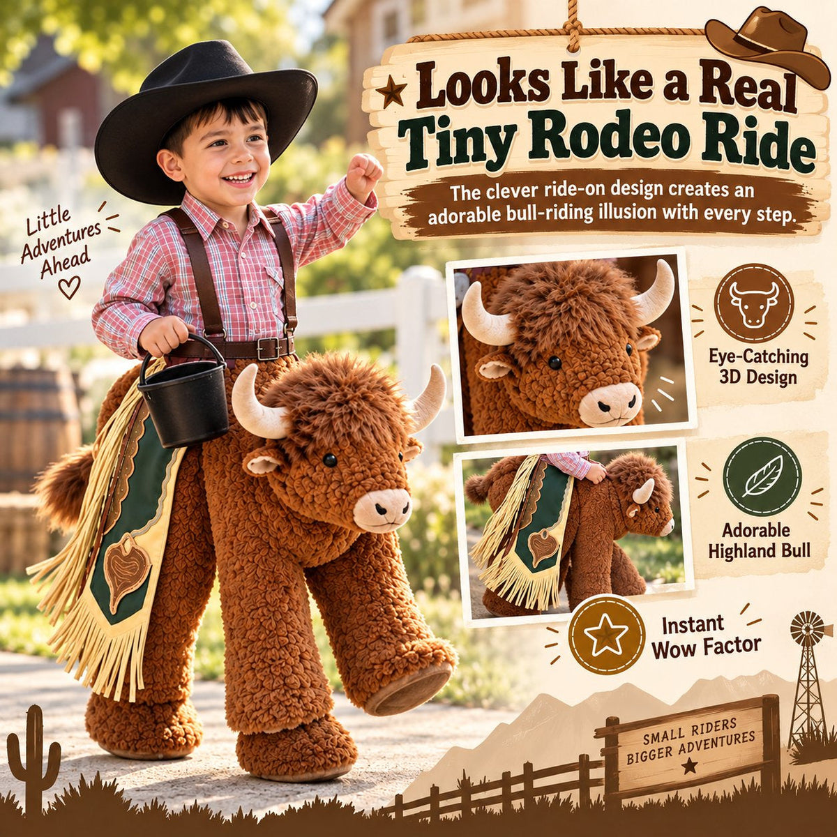 Children's Highland Bison Role-Playing Costume🤠