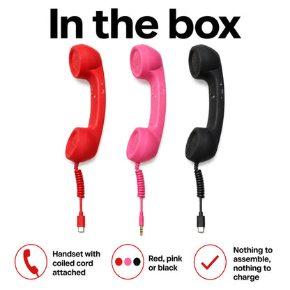 ☎️ Retro Classic Phone Handset – Turn Your Smartphone Into a Classic Call/Type C