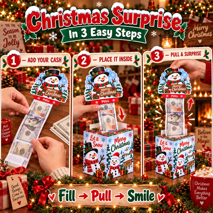 Christmas Pull-Out Cash Gift Box
