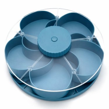 🍽️ Rotating 5-Compartment Snack Tray