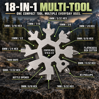 🔥Last Day 49% OFF-18-in-1 Snowflake Multi-Tool