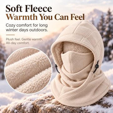 ⏳ Last Day 49% OFF – 🥶 Fleece Balaclava Hood – Full Face & Neck Winter Protection for Outdoor Adventures
