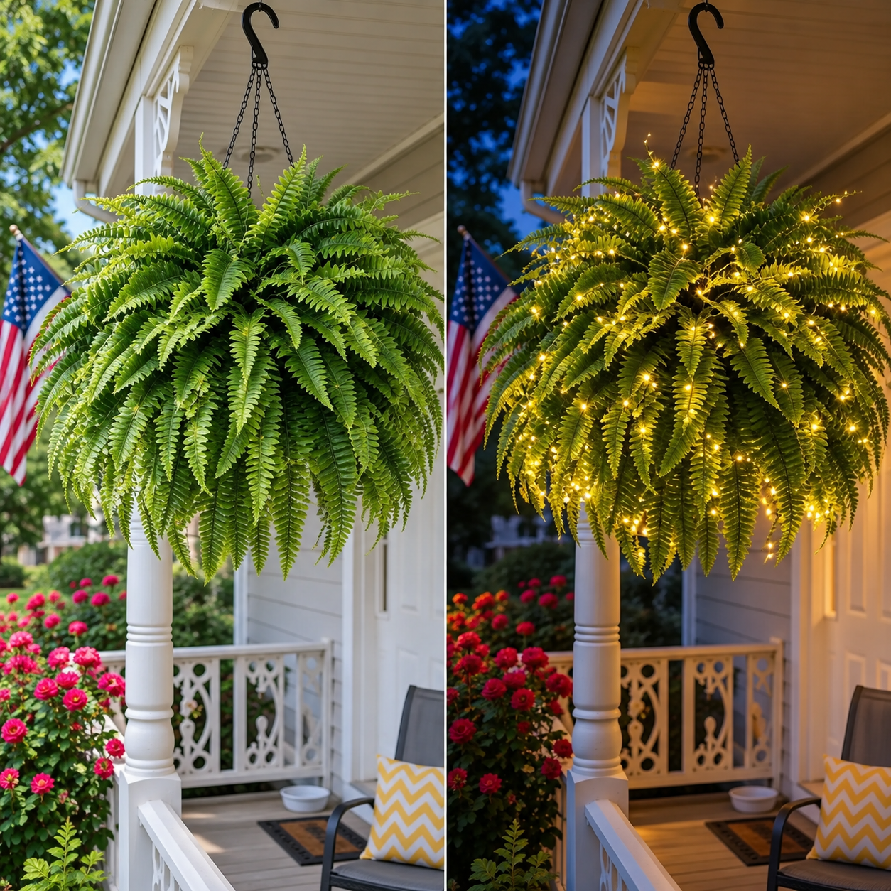 🌿Glowing Boston Fernswith Lights-ZeroWatering, Zero Maintenance