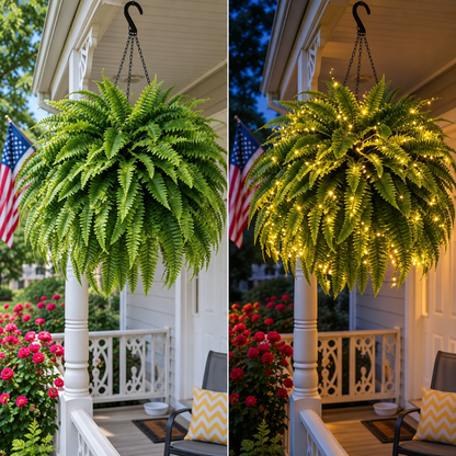 🌿Glowing Boston Fernswith Lights-ZeroWatering, Zero Maintenance