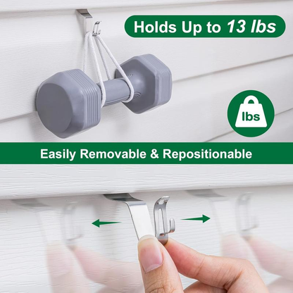 10 Pack Vinyl Siding Hooks – Easy No-Drill Outdoor Decor Hangers