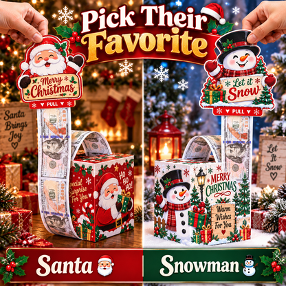 Christmas Pull-Out Cash Gift Box