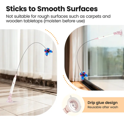 Potaroma Butterfly-Shaped Rotating Interactive Cat Toy