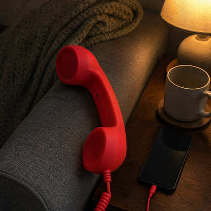 ☎️ Retro Classic Phone Handset – Turn Your Smartphone Into a Classic Call/Type C