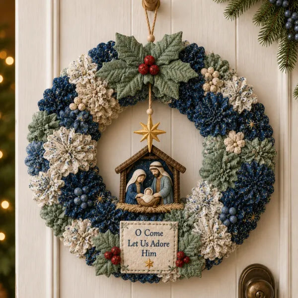 🎄 LAST DAY 50% OFF ✨ Make A Christmas Wreath You'll Be Proud To Display ❤️ 3D Fabric Poke DIY Kit
