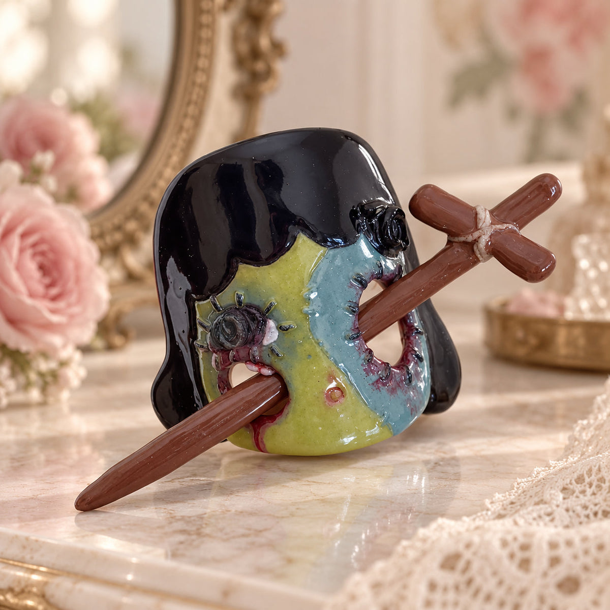 🎃Enchanted Harvest™ Handmade Autumn Ceramic Hair Pin