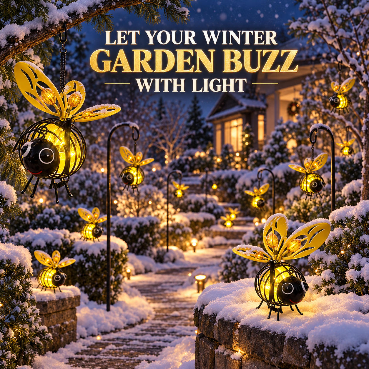🐝Hot Sale 49% OFF! Hanging Solar Bee Light – Spread Joy Day and Night 🌞🌜