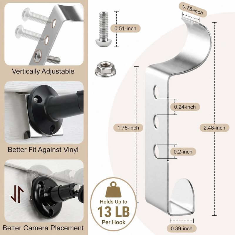 10 Pack Vinyl Siding Hooks – Easy No-Drill Outdoor Decor Hangers