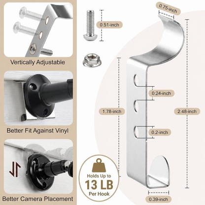 10 Pack Vinyl Siding Hooks – Easy No-Drill Outdoor Decor Hangers