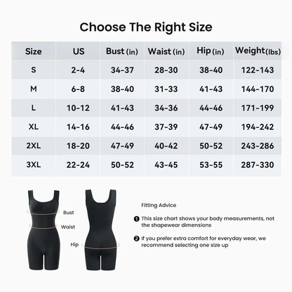 Tummy Control Butt Lifter Faja Bodysuit, Back Support Scrunch Back Open Design🧘