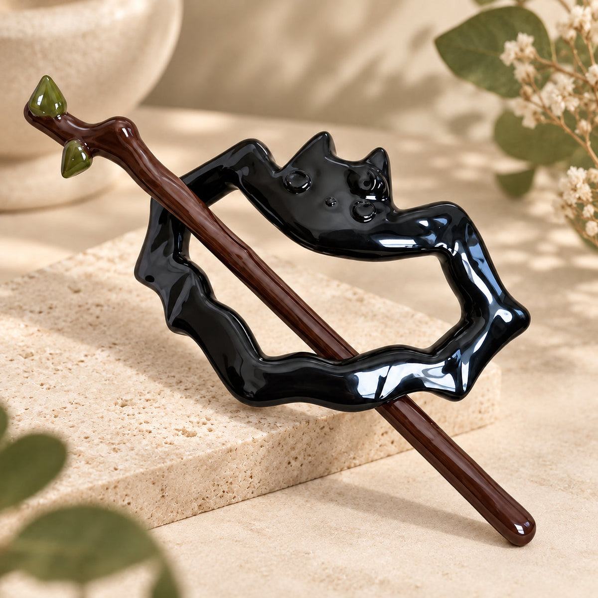 🎃Enchanted Harvest™ Handmade Autumn Ceramic Hair Pin