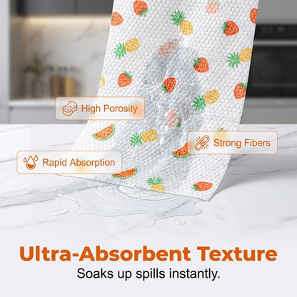 50Pcs Per Roll Reusable Cleaning Lazy Rags
