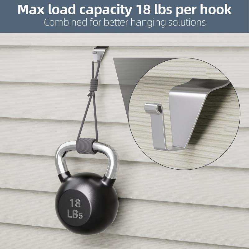 10 Pack Vinyl Siding Hooks – Easy No-Drill Outdoor Decor Hangers