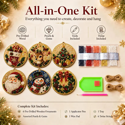 🎄Christmas DIY Diamond Painting Ornaments Kit (6 PCS)🎅