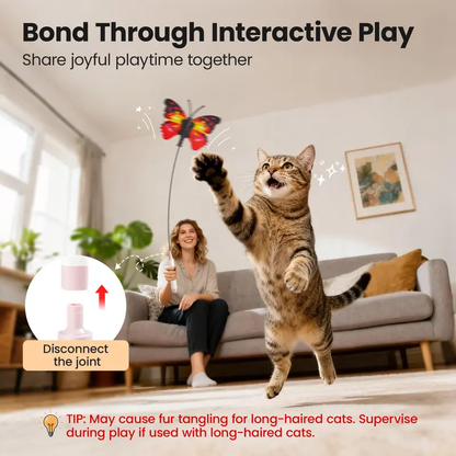 Potaroma Butterfly-Shaped Rotating Interactive Cat Toy