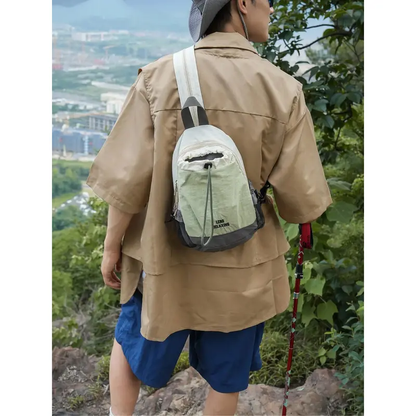 Unisex Lightweight Color Block Casual Nylon Mini Backpack - Small Sports Pack, Daypack, Water-Resistant, Adjustable Straps, Compact for Hiking & Travel Camping Gear