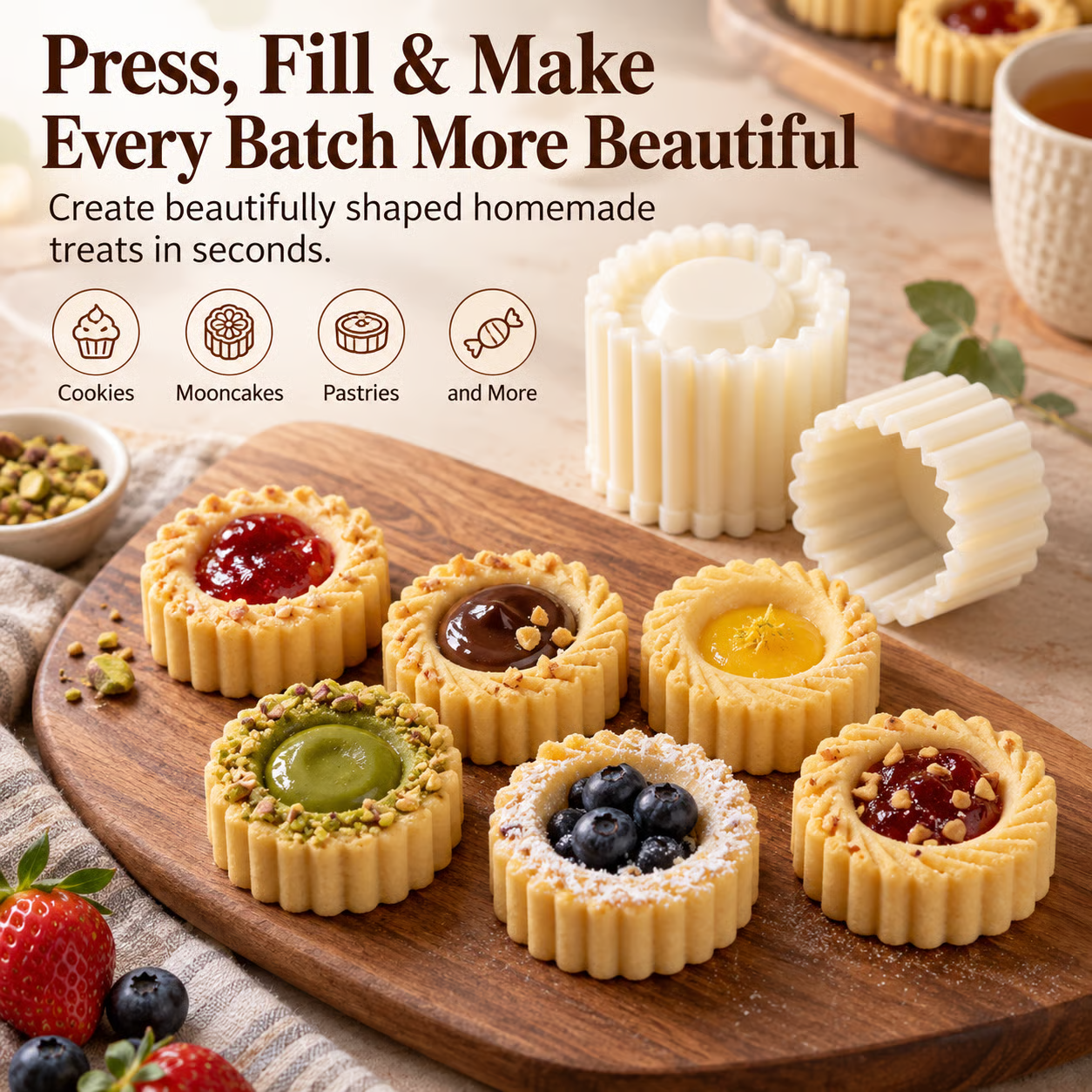 🔥2026 Hot Sale🔥Hand-Press Pastry Mold Set