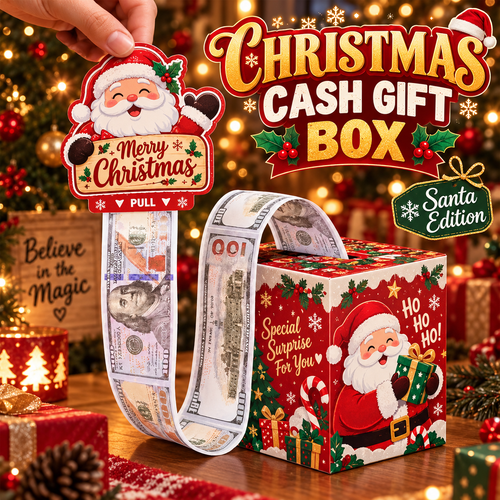 Christmas Pull-Out Cash Gift Box