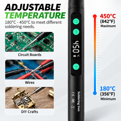 🔥🛠️ Cordless Digital Soldering Iron Kit — Fast Heat. Precise Control. Repair Anywhere.