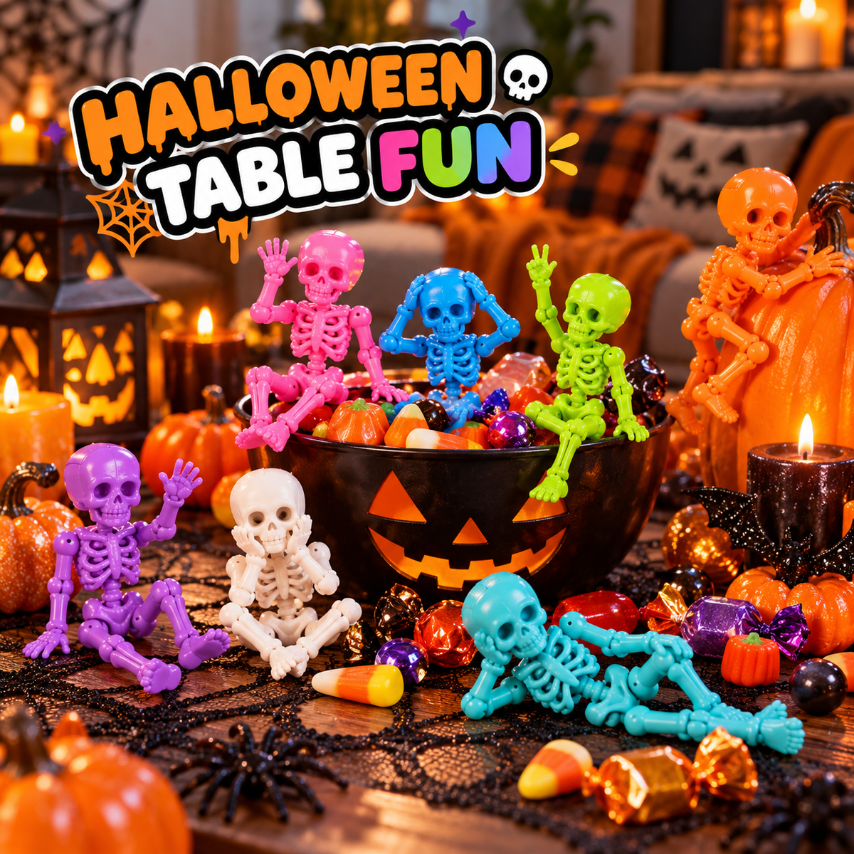 3D Printed skeleton Mini Statues