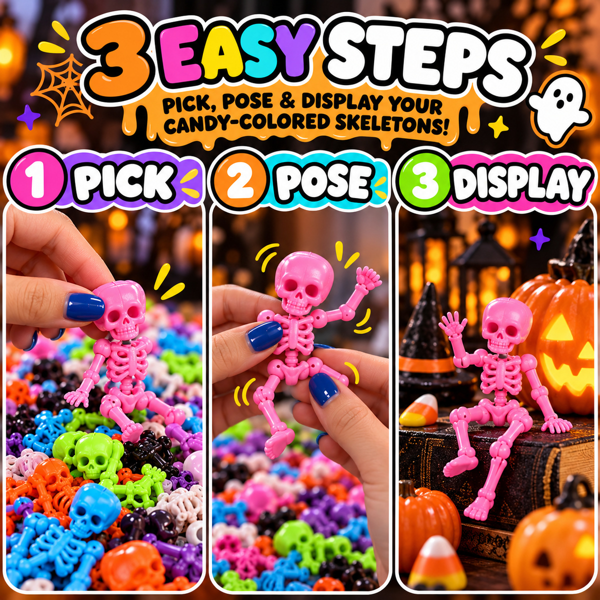 3D Printed skeleton Mini Statues