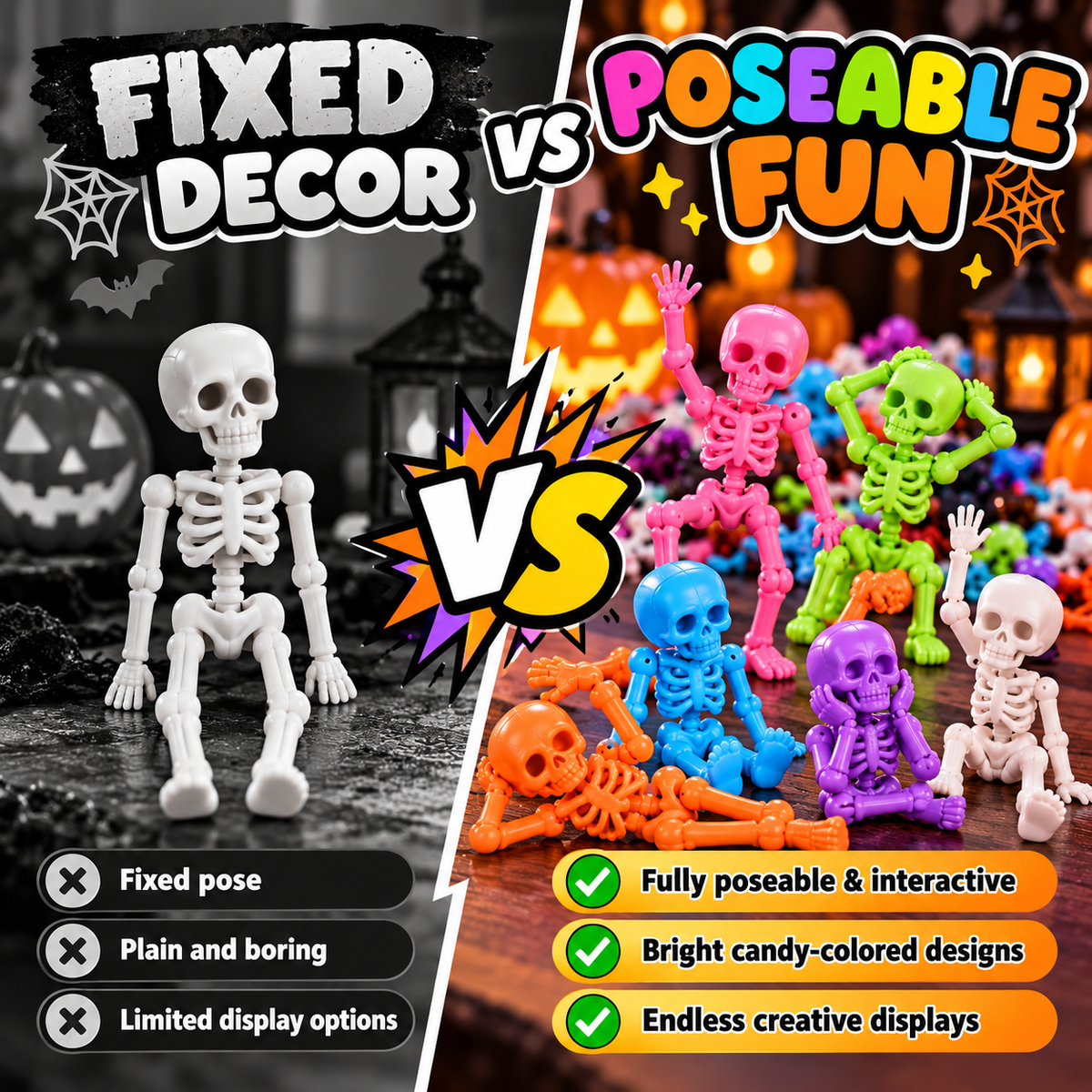 3D Printed skeleton Mini Statues