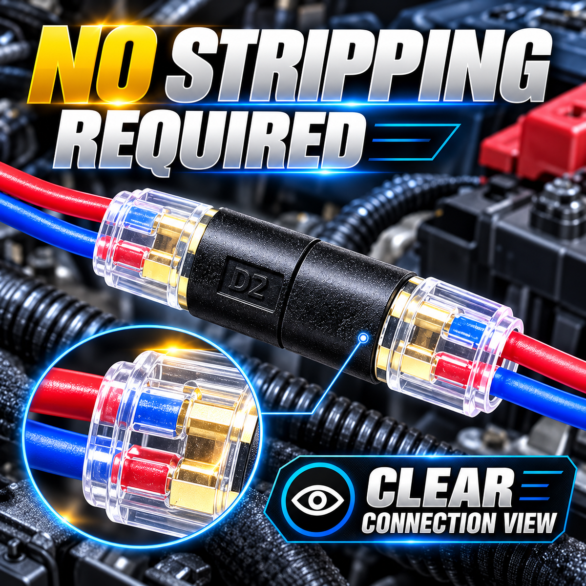 No-Strip Quick Wire Connector™ – Fast, Clean & Reusable Automotive Wiring Solution