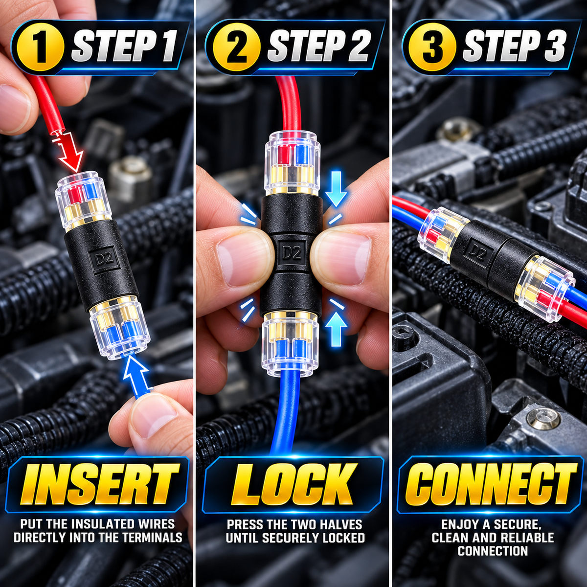 No-Strip Quick Wire Connector™ – Fast, Clean & Reusable Automotive Wiring Solution