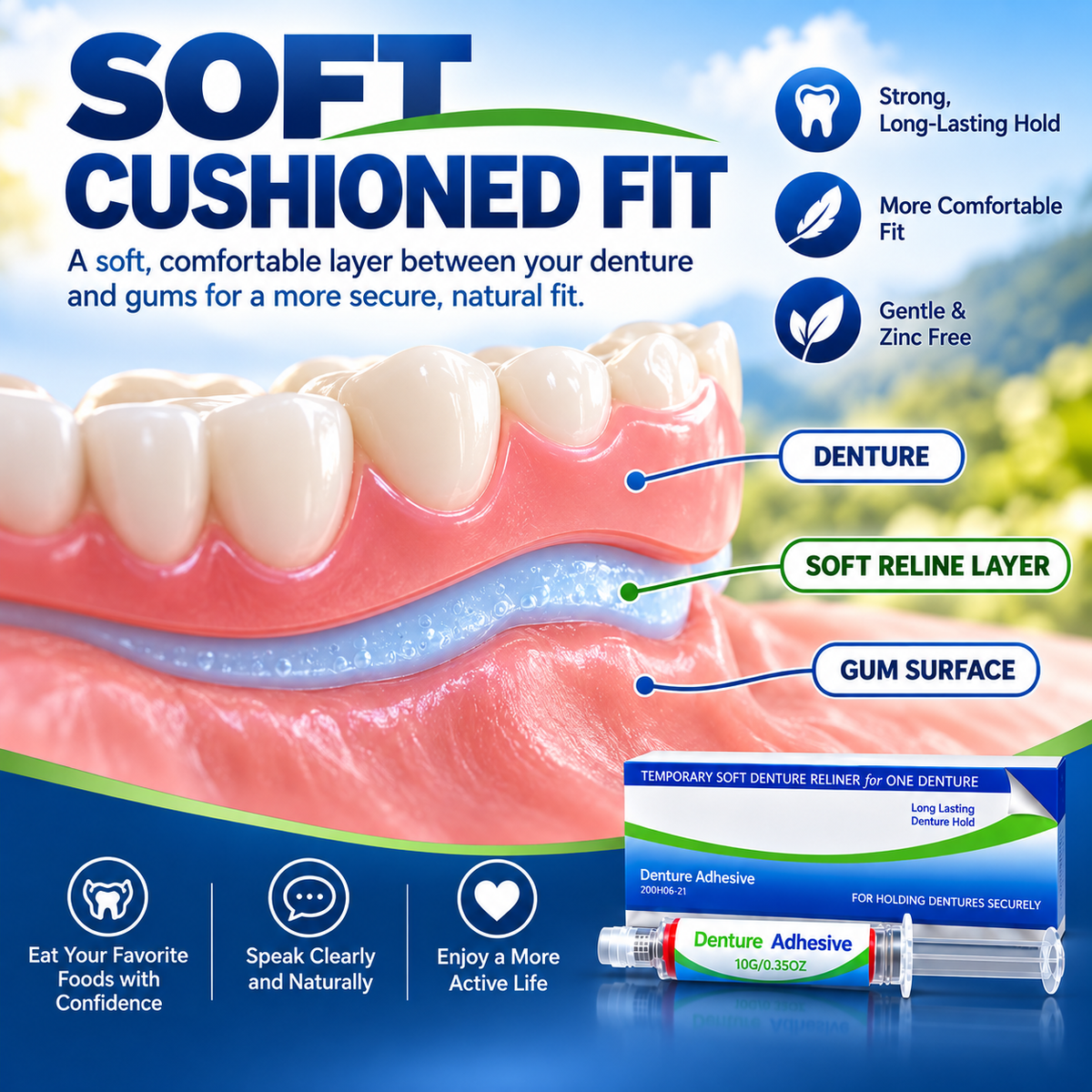 🔥Last Day | 40% OFF🔥Denture Adhesive Kit