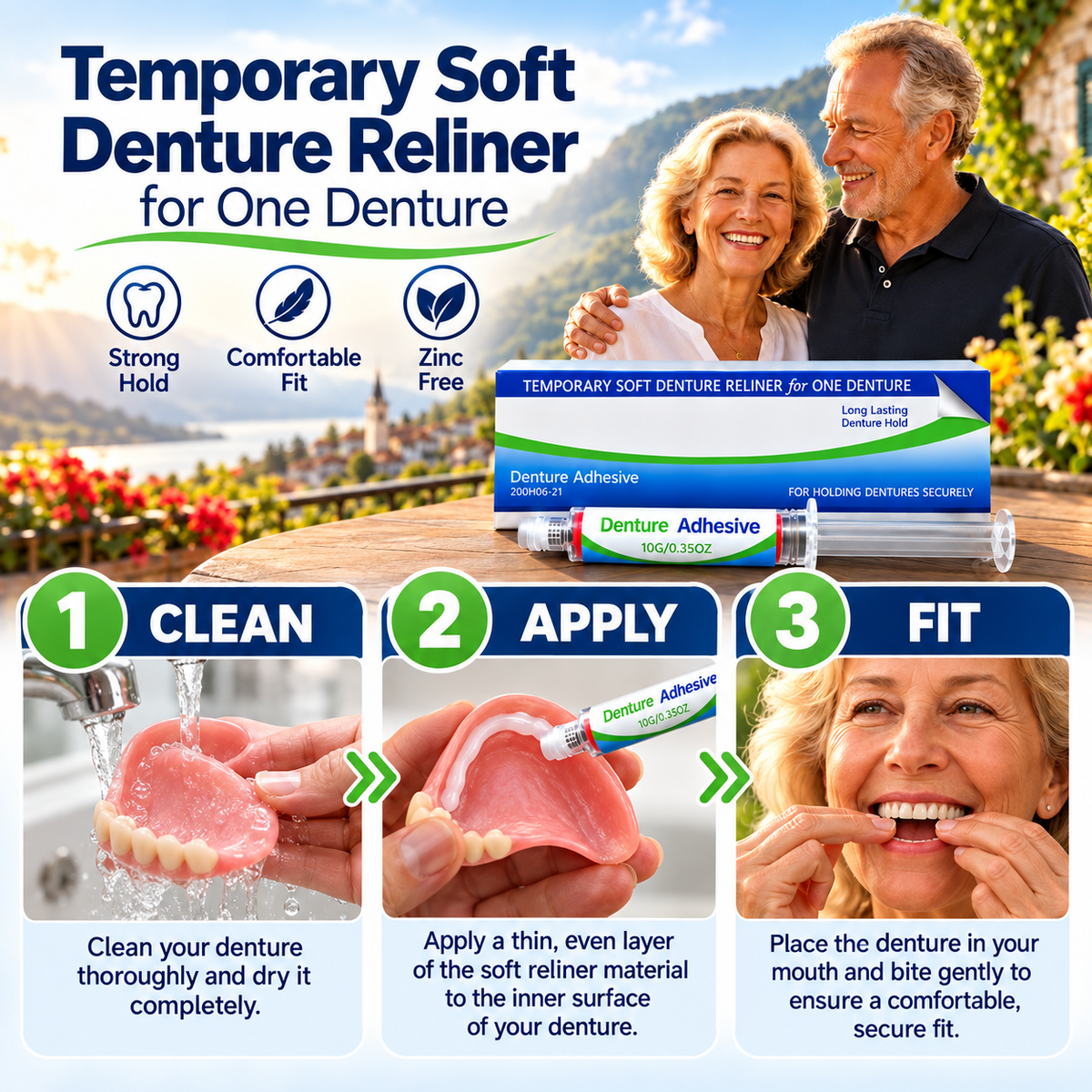 🔥Last Day | 40% OFF🔥Denture Adhesive Kit