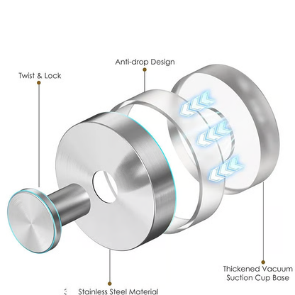 Heavy-duty adhesive wall hook