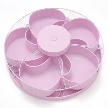 🍽️ Rotating 5-Compartment Snack Tray