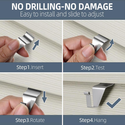 10 Pack Vinyl Siding Hooks – Easy No-Drill Outdoor Decor Hangers