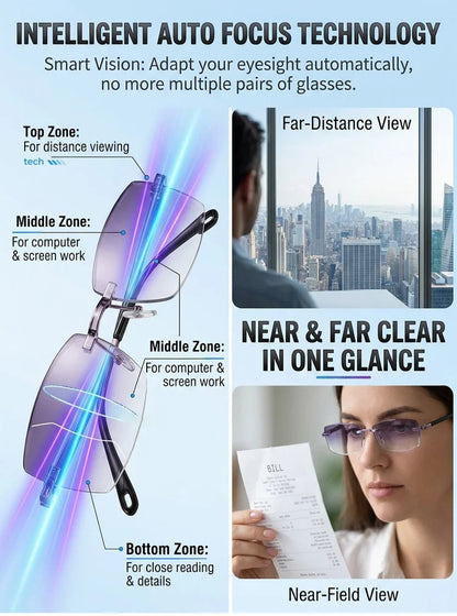[Regain Your Youthful Vision] Smart Zoom Diamond-Cut Reading Glasses