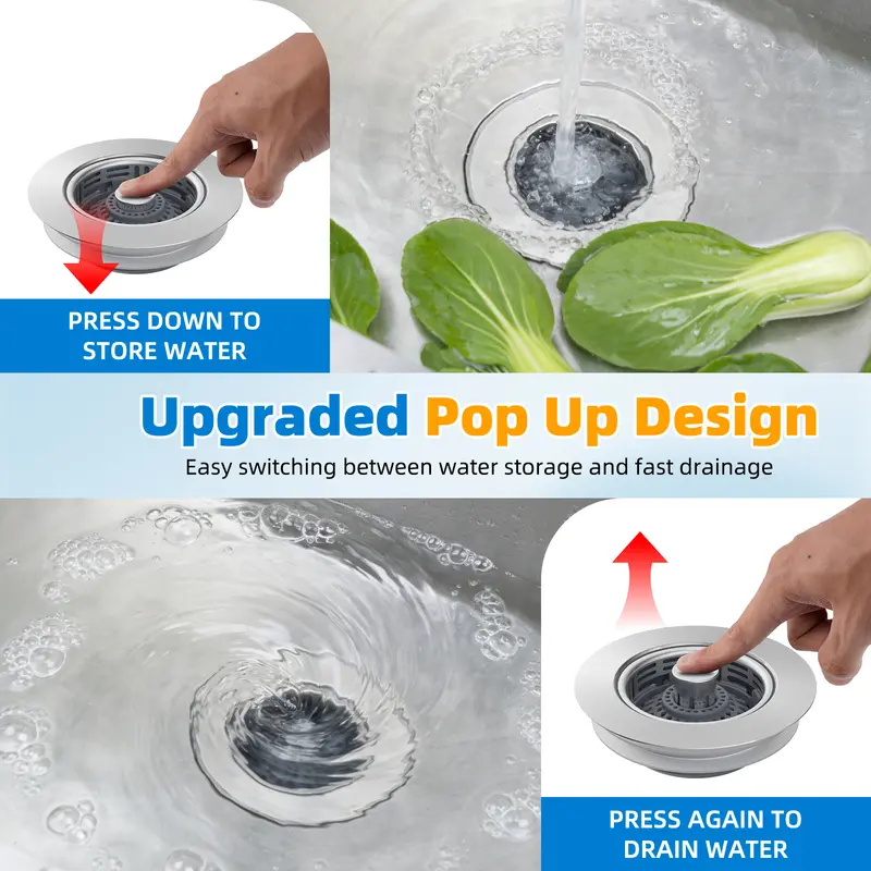 3-in-1 Kitchen Sink Strainer