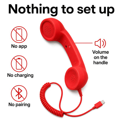 ☎️ Retro Classic Phone Handset – Turn Your Smartphone Into a Classic Call/Type C