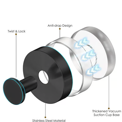 Heavy-duty adhesive wall hook