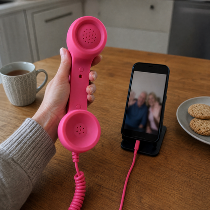 ☎️ Retro Classic Phone Handset – Turn Your Smartphone Into a Classic Call/Type C
