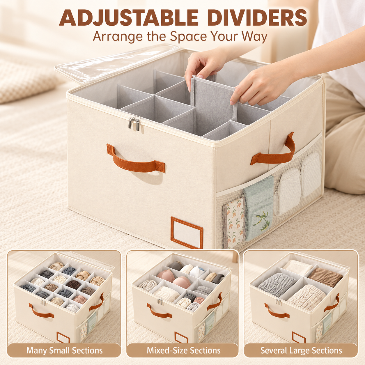 👟16-Slot Oxford Cloth Shoe Organizer with Clear Zippered Lid🔥